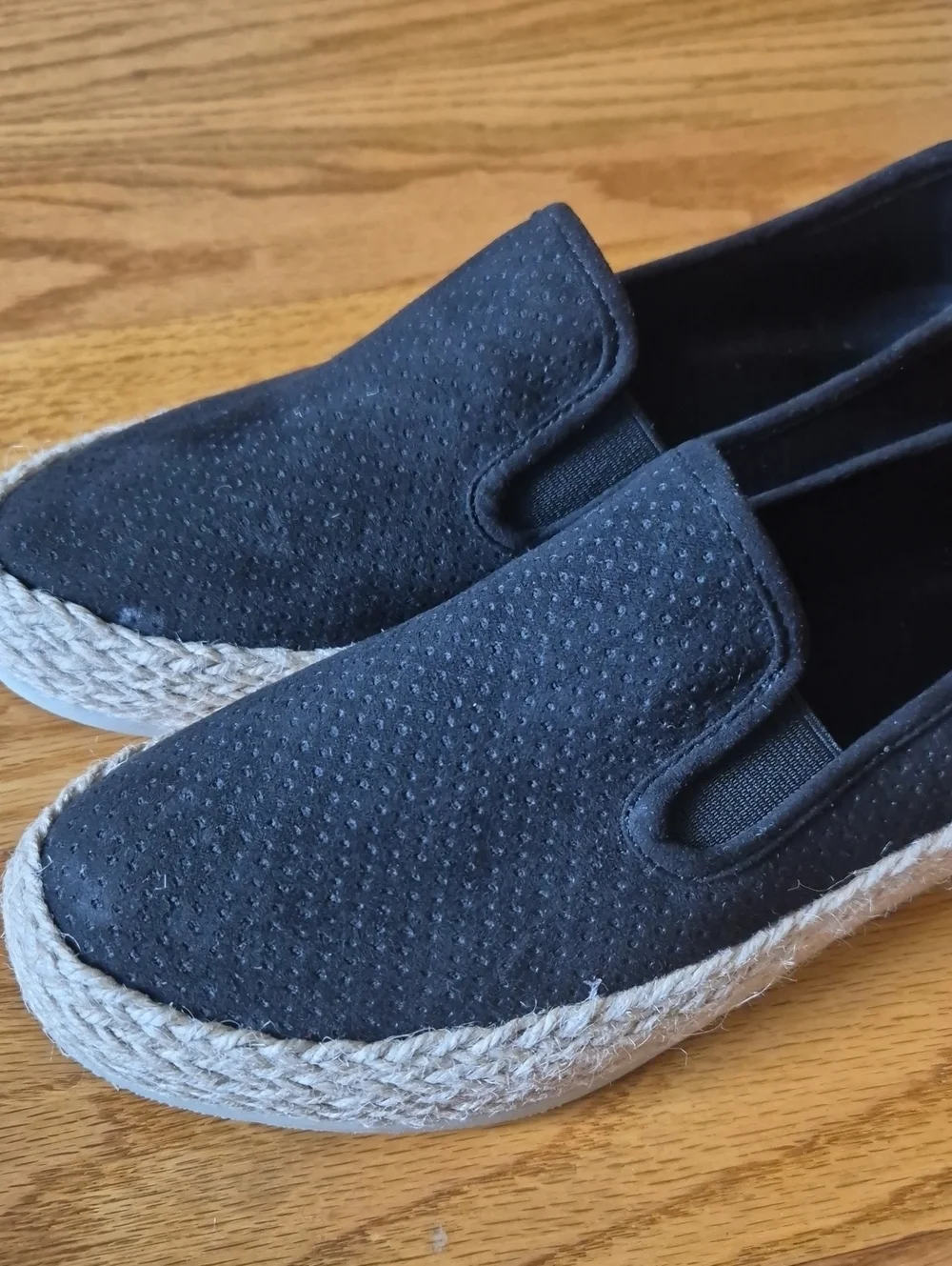 NWOT Esprit Women’s Black Slip-On Espadrille Sneakers, size 7,5 NWOB NWOT